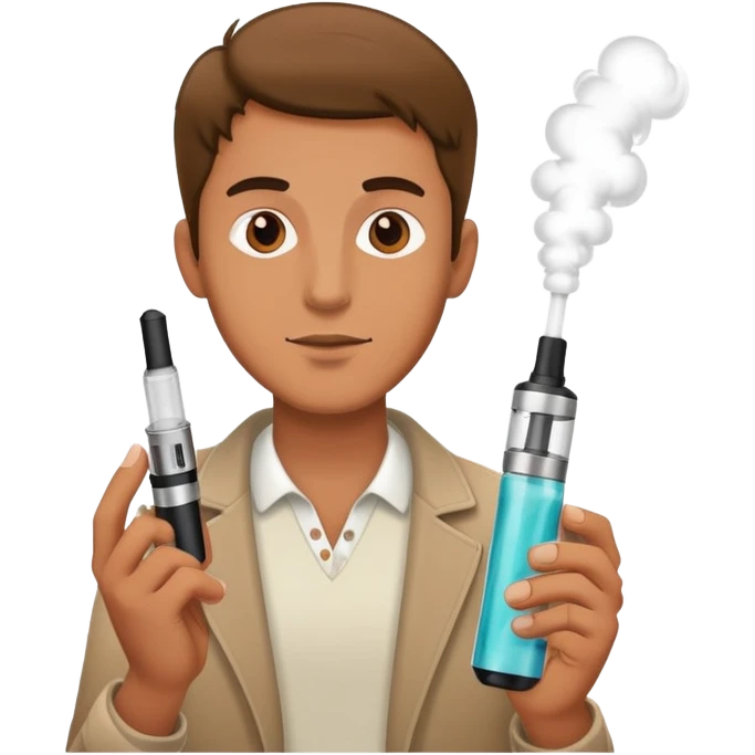 guy holding a vape emoji