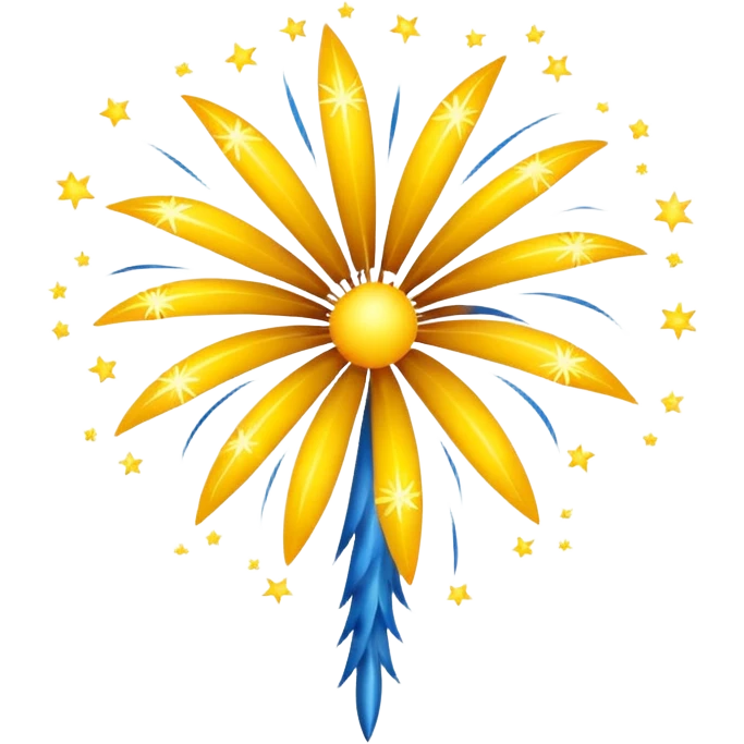 fireworks yellow emoji