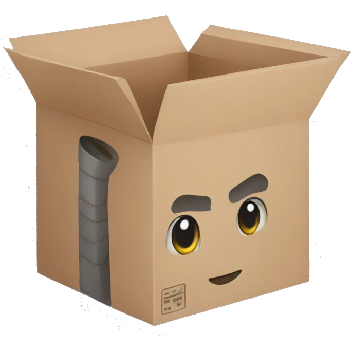 Solid snake under a box emoji