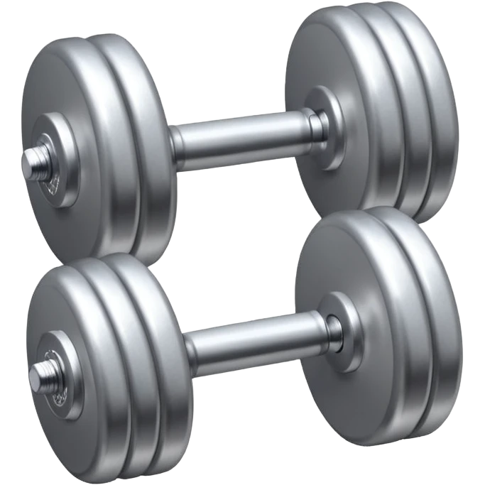 dumbbell with a small sparkle above it emoji