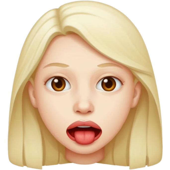 Face biting lip emoji