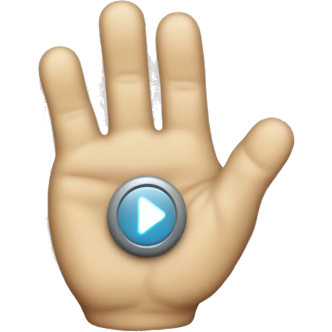 hand pushing a button emoji