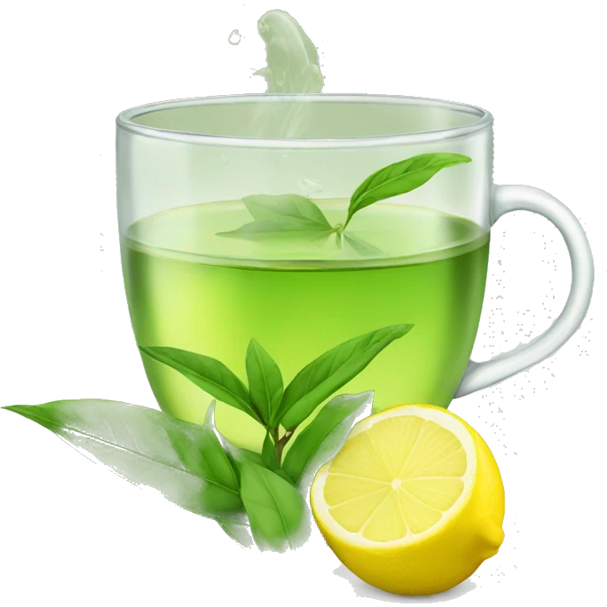 Green tea with lemon  emoji