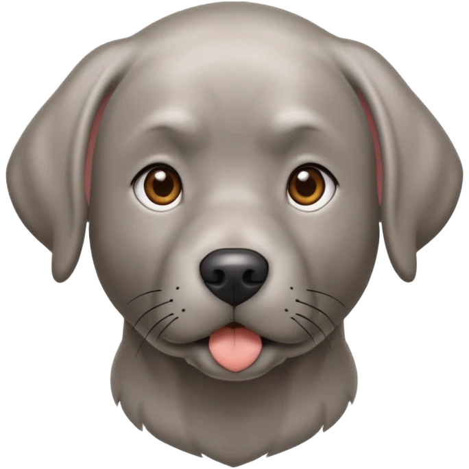 Silver labrador emoji