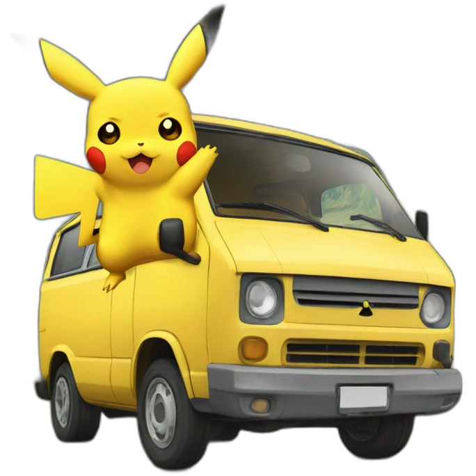 Pikachu van gogh emoji