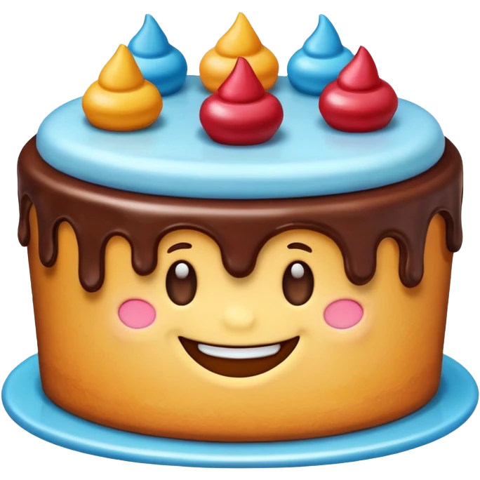 Cake smiling emoji