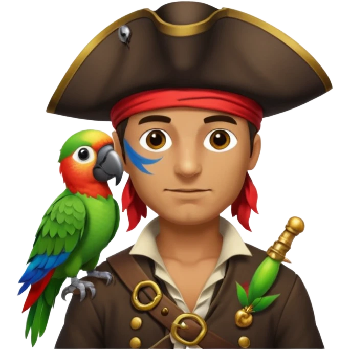 pirate and parrot emoji