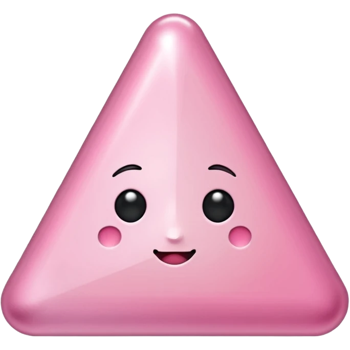 metallic light pink triangle candy emoji