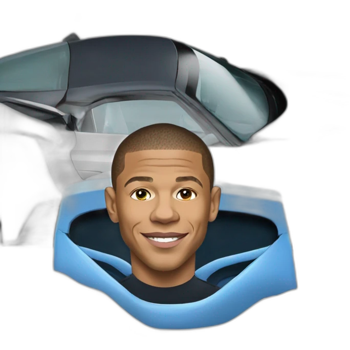 Mbappe sur une Audi emoji