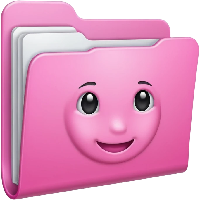 simple pink folder emoji