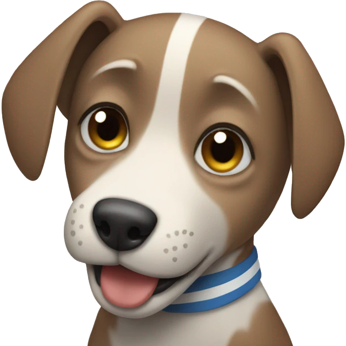 Crying dog with stripe  emoji