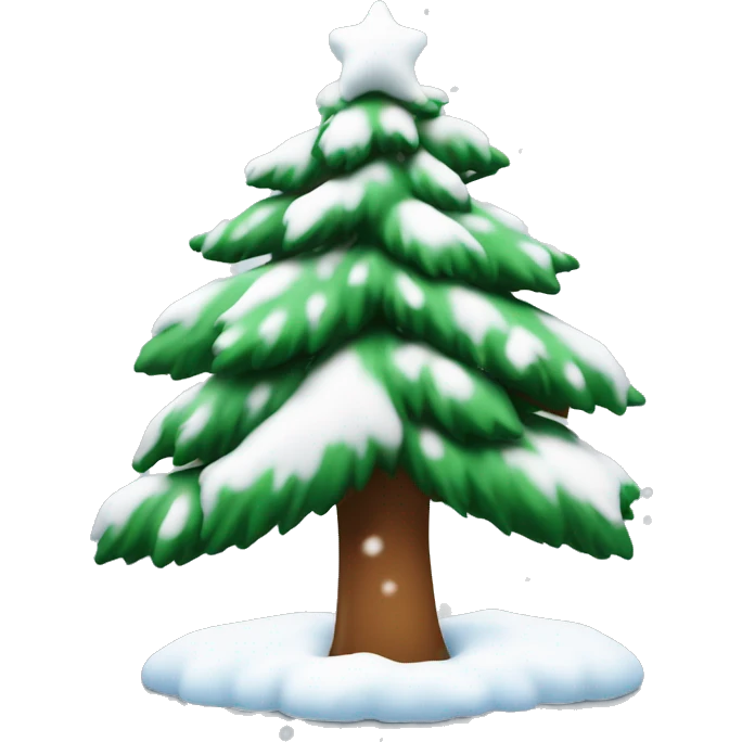 Weihnachtsbaum mit Schnee emoji