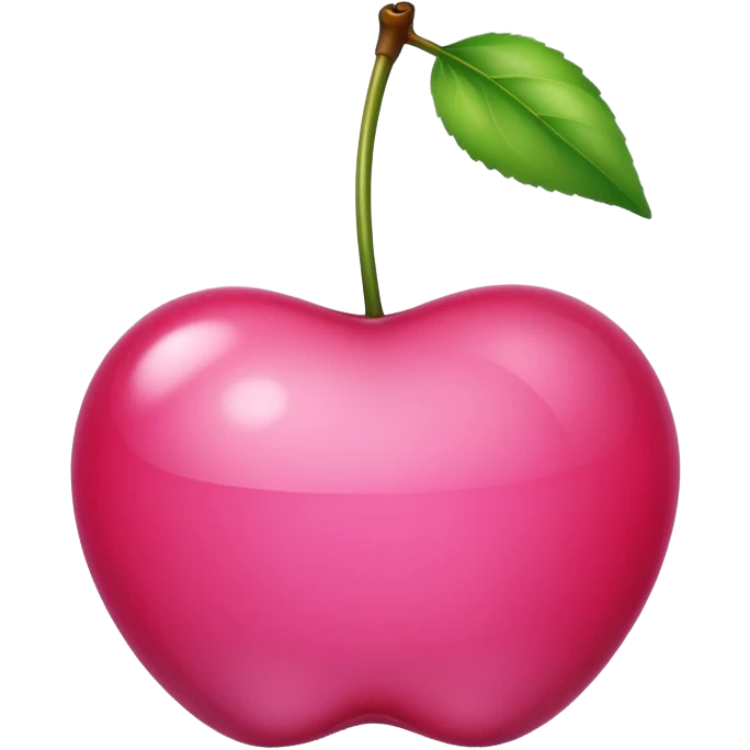 Pink cherry emoji