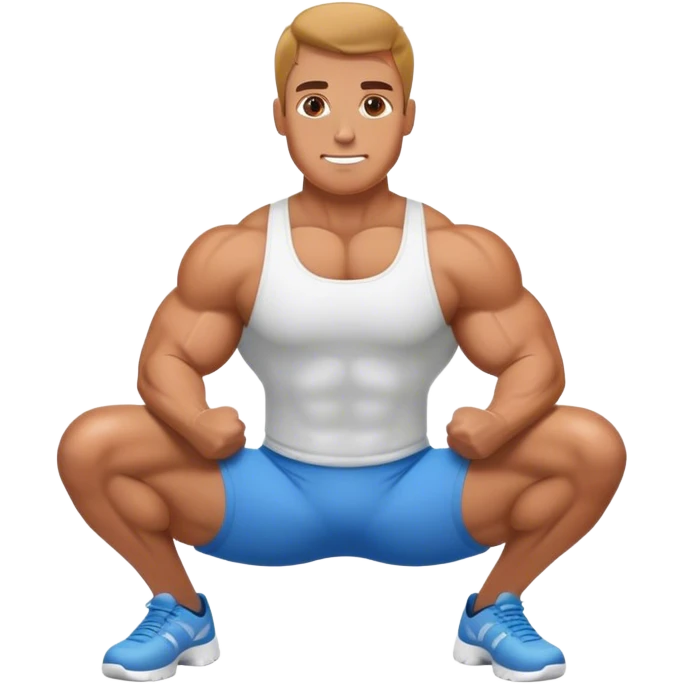 bodybuilder using foam roller emoji