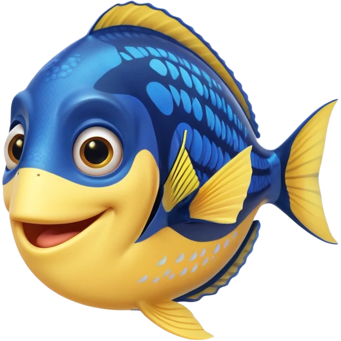 dory fish, front view emoji
