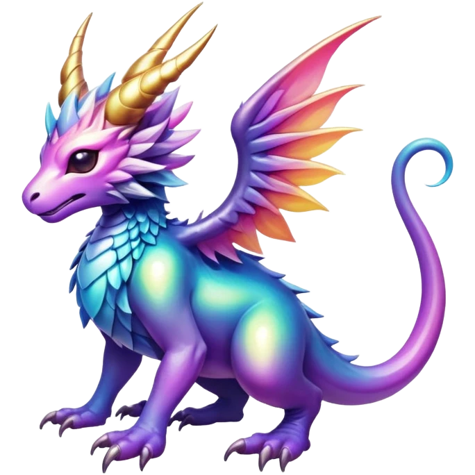 Epic divine legendary complex detailed iridescent gradients aesthetic-Fakémon-creature-scenery emoji