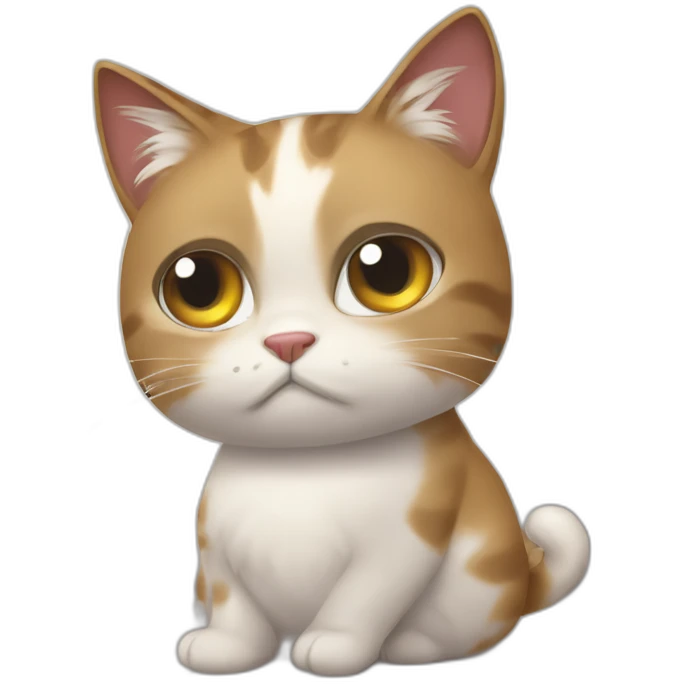 Cat feeling sad and exasperated at the fact that I have to wait to talk to my girlfriend again because she is going to clean her room emoji