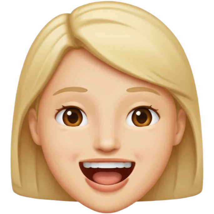 Tête de profil, et qui fait chute en montrant sa bouche emoji