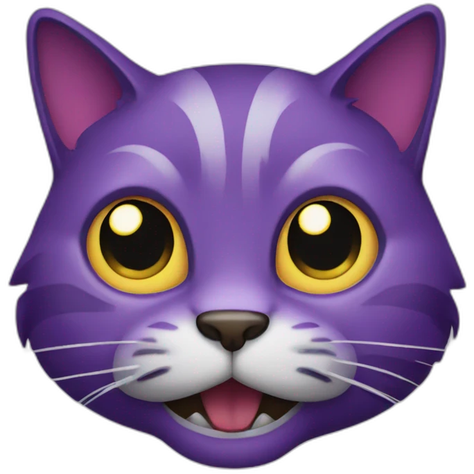 scary purple cat emoji