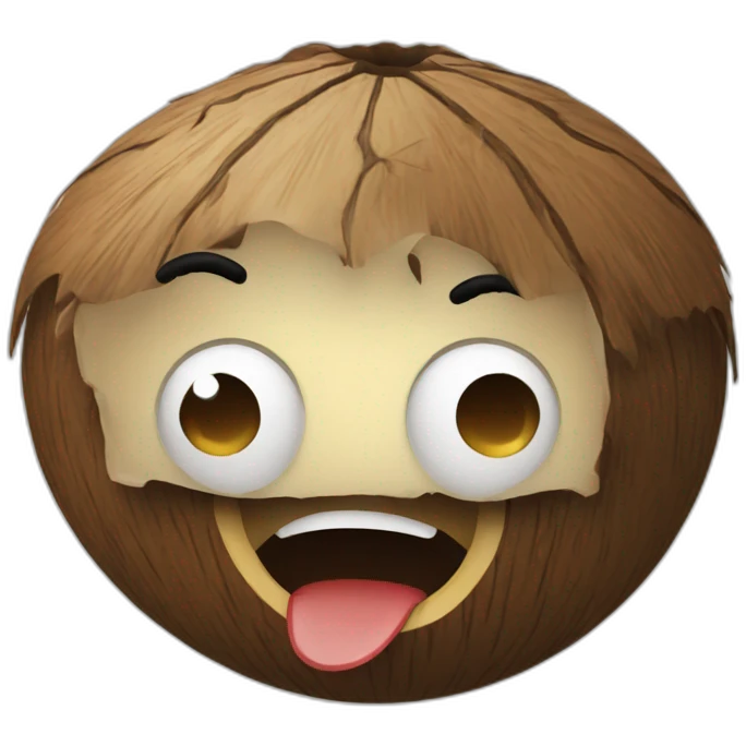 coconut emoji shocked emoji
