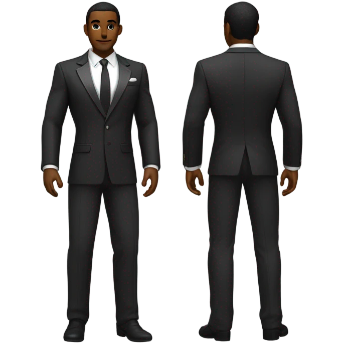 lucifer evil villian suit front and back emoji