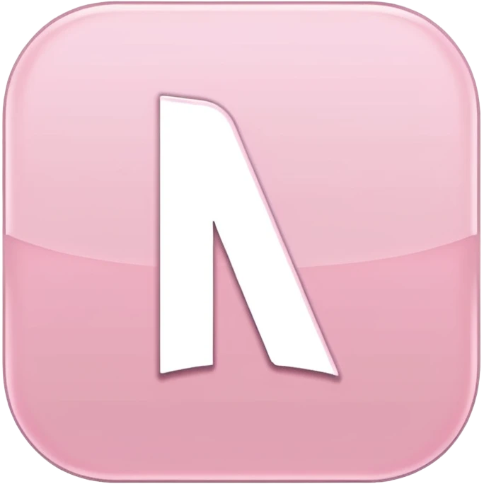 Netflix aesthetic "N" logo in pastel pink emoji