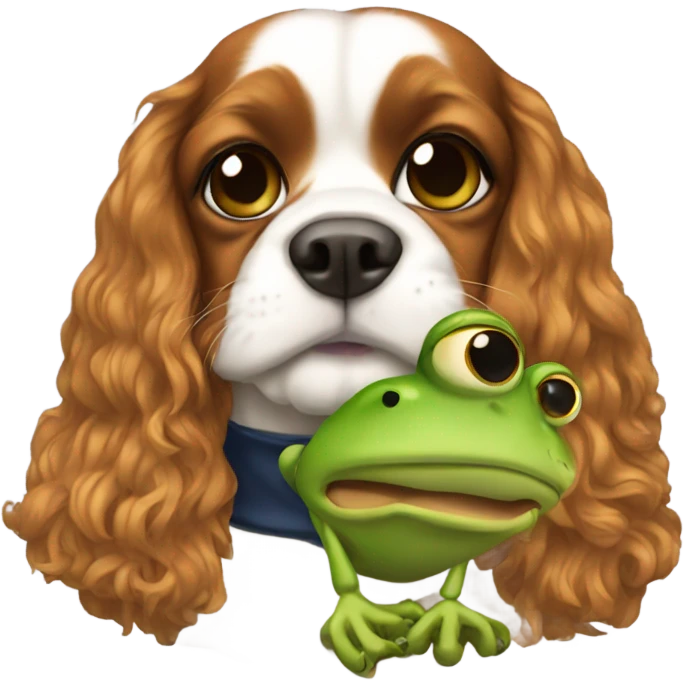 Cavalier with frog emoji