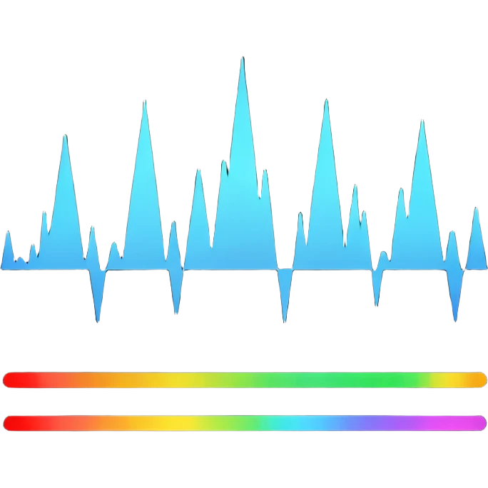 full black audio spectrum, the spectrum is white emoji