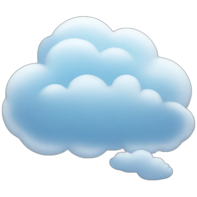 Cloud write "hi" emoji