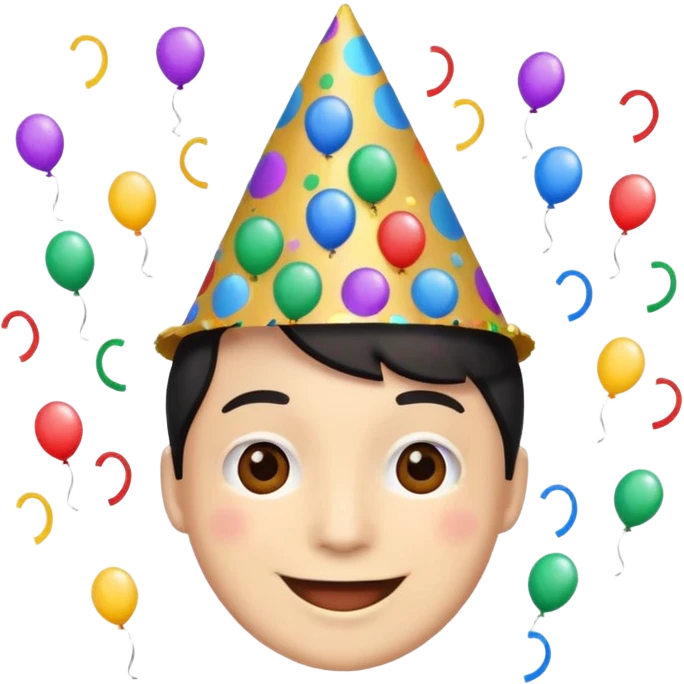 face with party hat and confetti emoji emoji