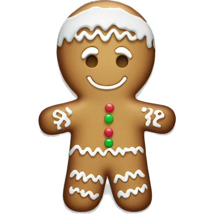 White gingerbread man emoji