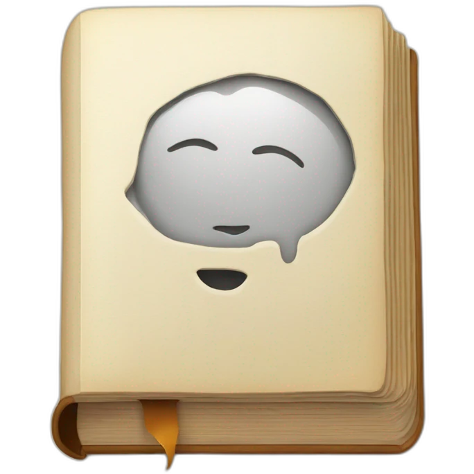 buch mit gesicht emoji