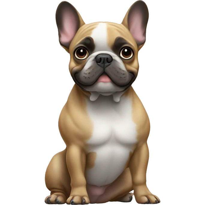 The French bulldog saluting ￼ emoji