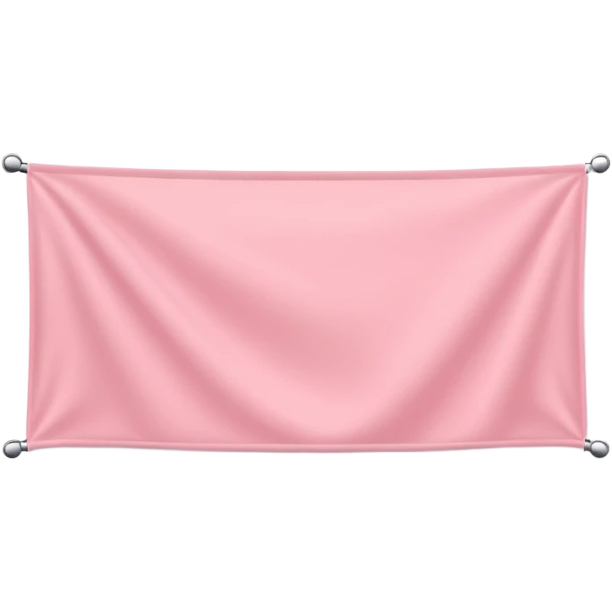 Flat light pink horizontal banner emoji