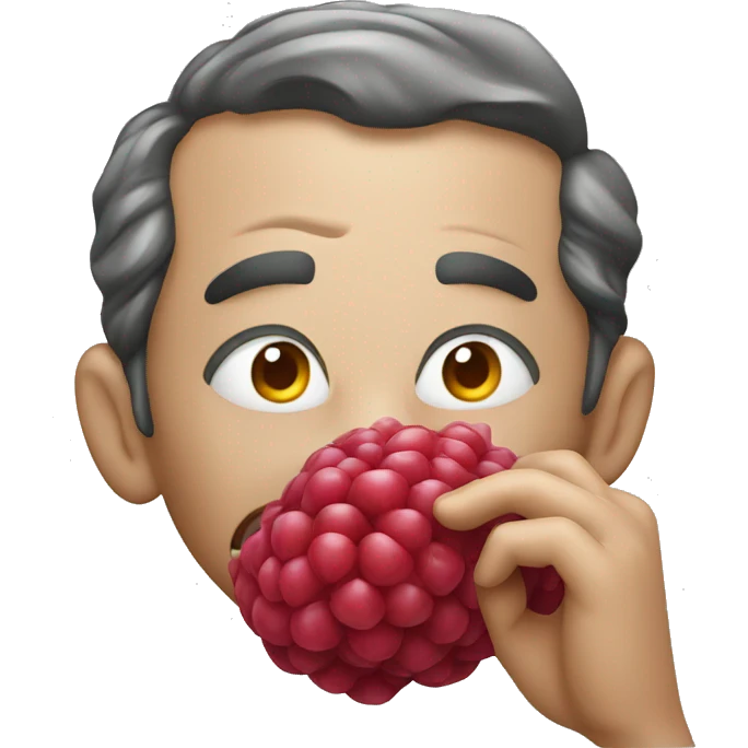 blowing a raspberry emoji