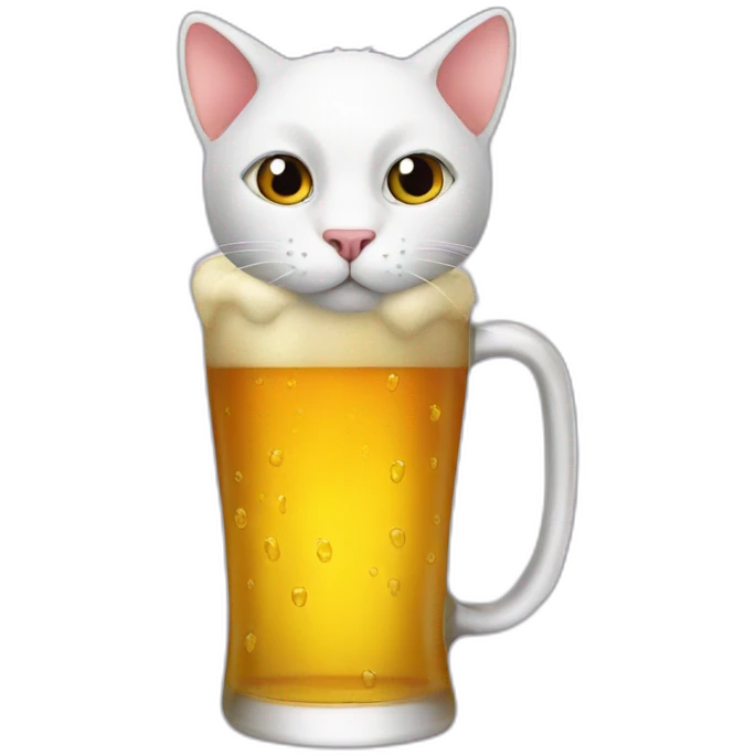 Cat-drink-beer emoji