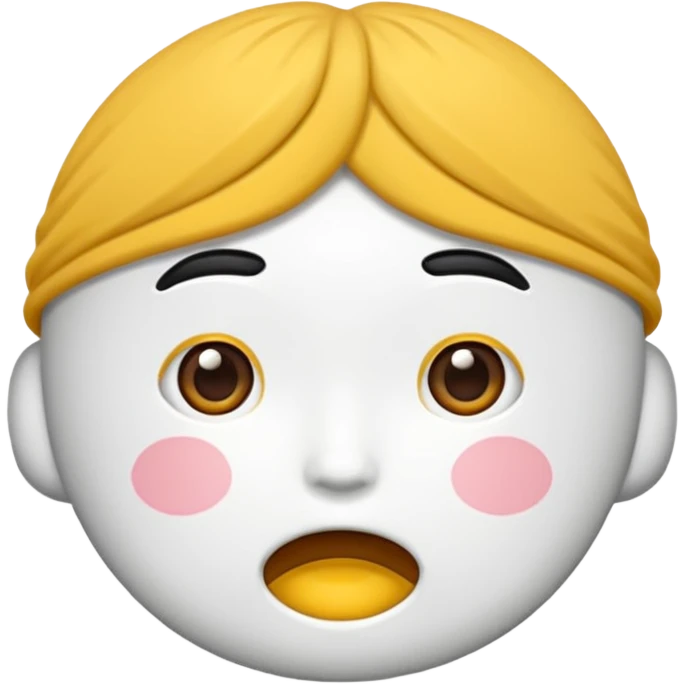 드라이기 바람으로 시원한 여성 이모지 emoji