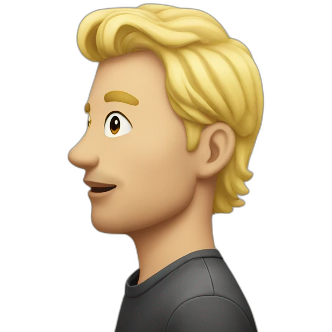 blonde man Air kiss emoji