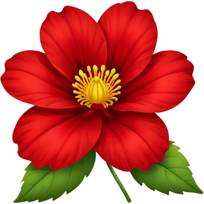 Red flover emoji