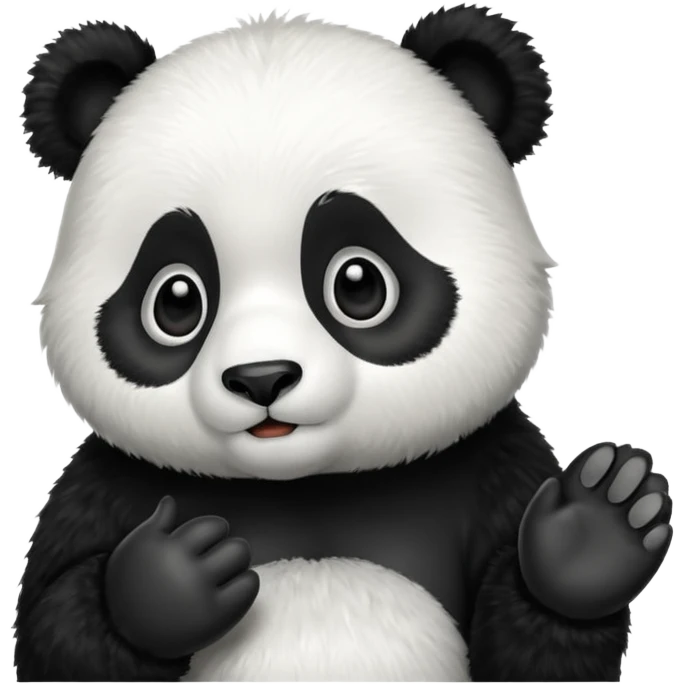 Panda asking a question  emoji