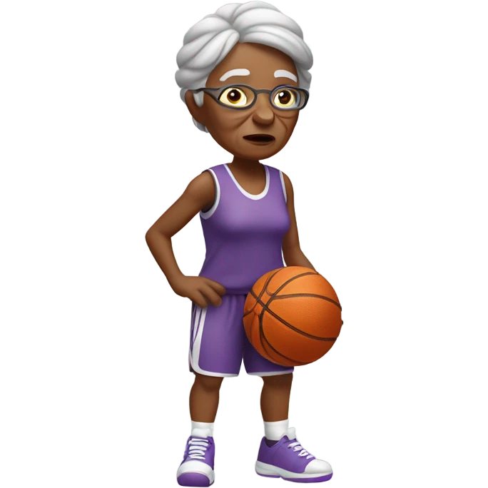 Grandma playing basketball emoji