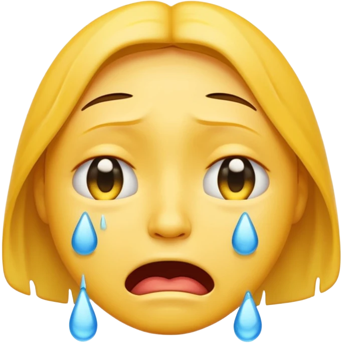 An emoji that is more crying than laughing emoji