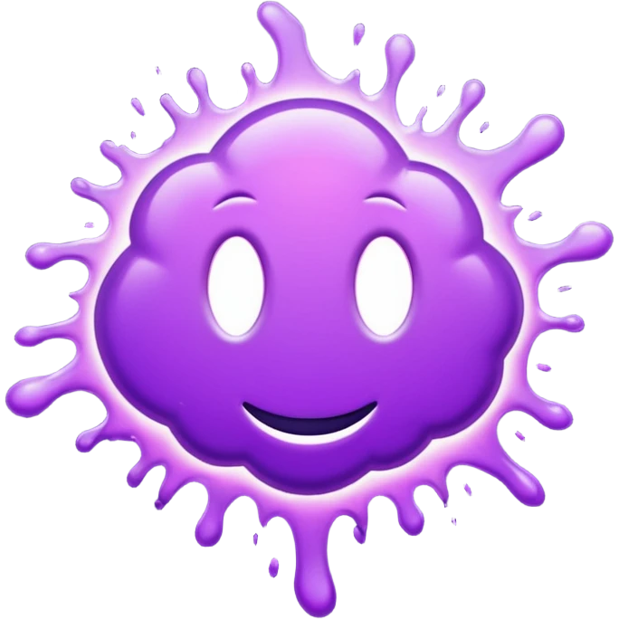 purple plasma splatter without a face emoji