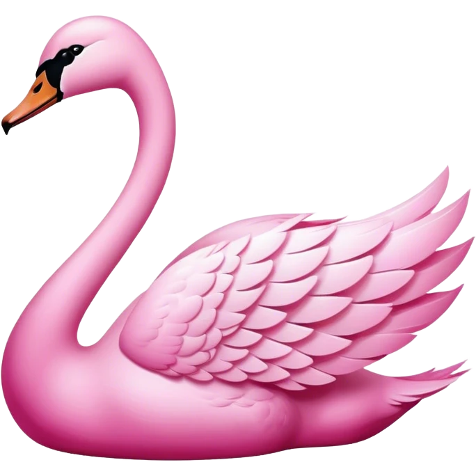 Pink swan emoji