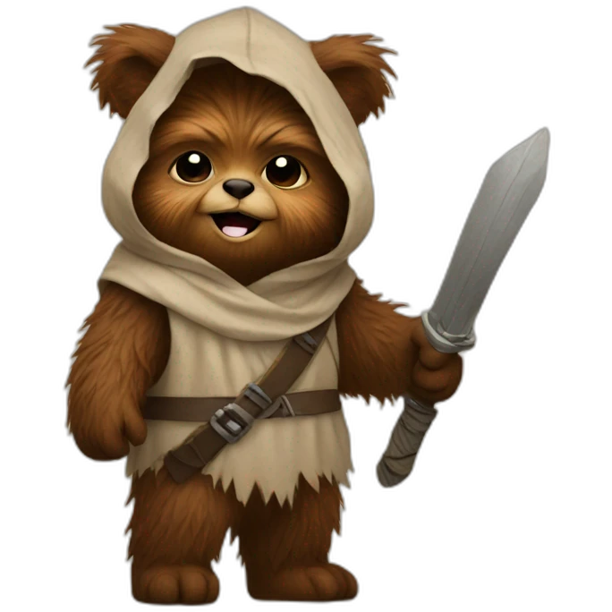 ewok celebrating emoji