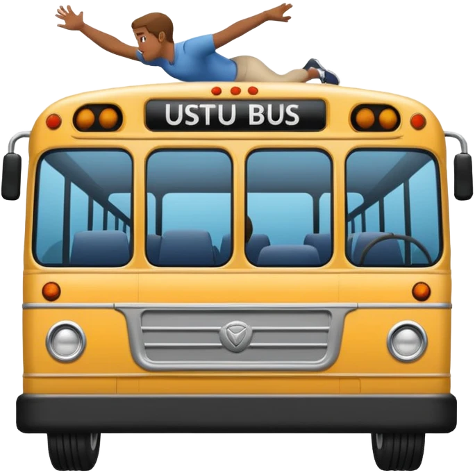 Man throwing woman into a bus bumper  emoji