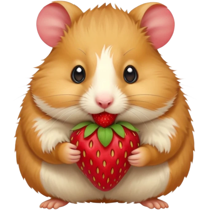 hamster eating strawberries emoji