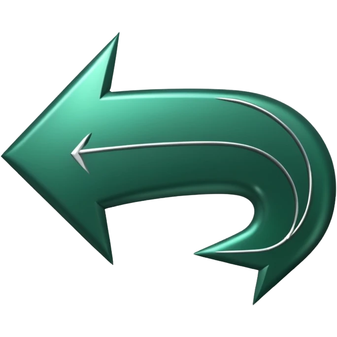 
dark green curved thick sharp arrow down emoji