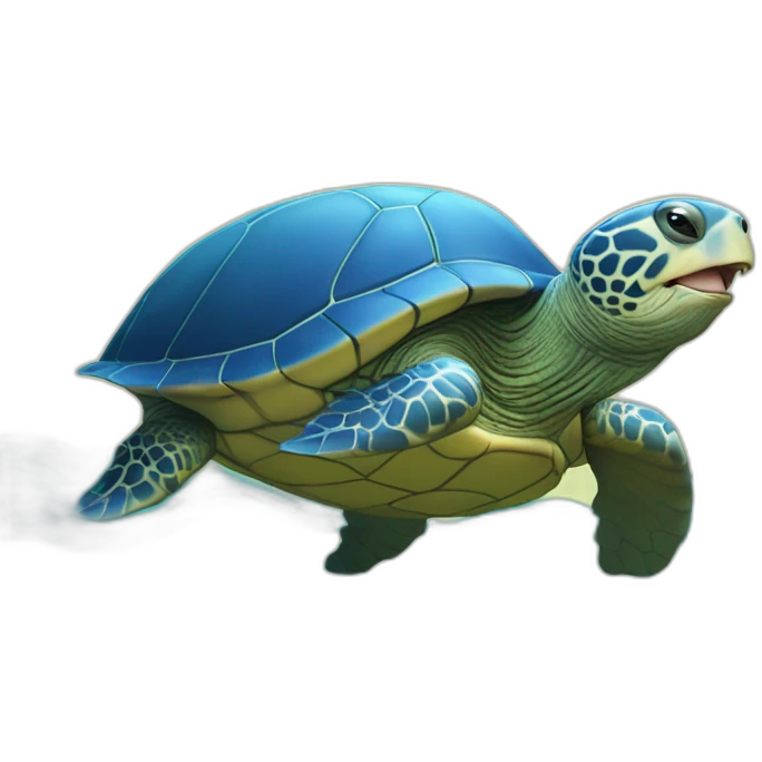 Tortue sur une baleine emoji