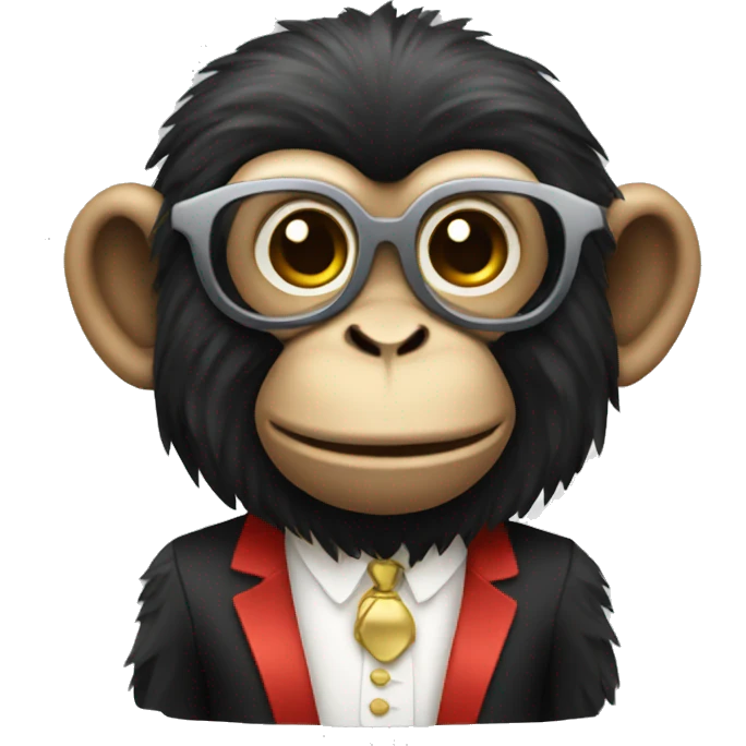 A fancy monkey emoji